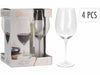 Calici decorativi in vetro trasparente per vino rosso 540 ml set da 4