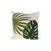 Cuscino con foglie decorative ricamate 45 x 45 cm