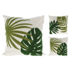 Cuscino con foglie decorative ricamate 45 x 45 cm