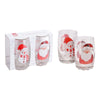 Bicchieri decorativi natalizi in vetro 300 ml decorazione natalizia set da 2