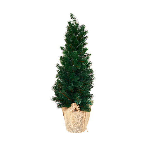 Alberello di natale verde, con rami folti, in vaso, decorazione natalizia da h 65 cm