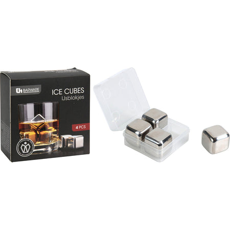 Cubetti in acciaio inox per cocktail set da 4