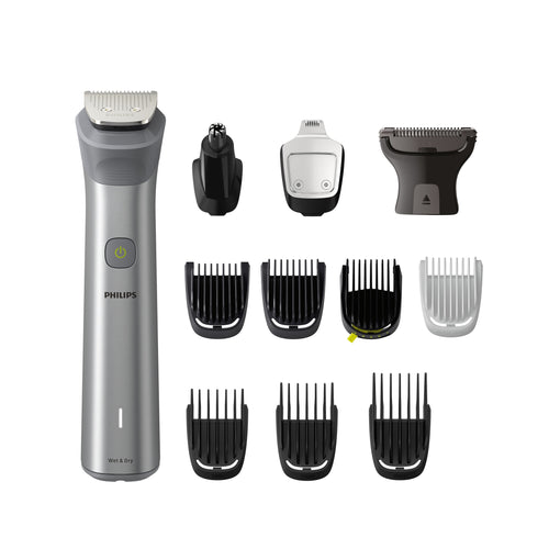 Philips multigroom series 5000 rasoio rifinitore all-in-one 12 in 1 con 12 accessori per viso, testa e corpo mg5940/15