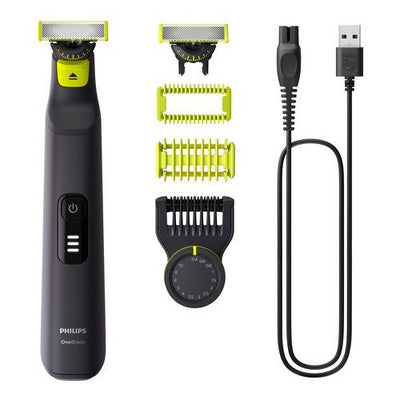 Philips oneblade pro 360 face & body rasoio, regolabarba e rifinitore con pettine di precisione regolabile 14 lunghezze qp6542/15