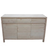 MOBILI 2G - Credenza 3 porte 3 cassetti Legno massello di abete grezzo 150x50x95 (3321)