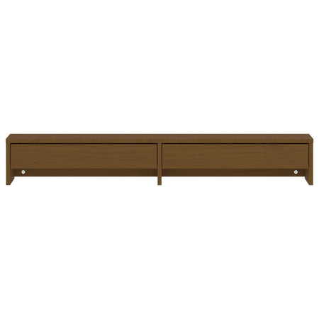 Supporto per Monitor ambra 100x27x15 cm Legno Massello di Pino