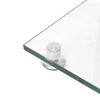 Pedane Casse 2pz Argento Vetro Temperato Design A 1 Pilastro