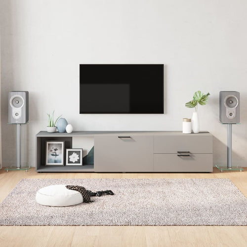 Pedane Casse 2pz Argento Vetro Temperato Design A 1 Pilastro