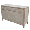MOBILI 2G - Credenza 3 porte 3 cassetti Legno massello di abete grezzo 150x50x95 (3321)
