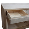MOBILI 2G - Credenza 3 porte 3 cassetti Legno massello di abete grezzo 150x50x95 (3321)
