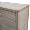 MOBILI 2G - Credenza 3 porte 3 cassetti Legno massello di abete grezzo 150x50x95 (3321)