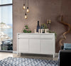 MOBILI 2G - Credenza 3 porte 3 cassetti Legno massello di abete grezzo 150x50x95 (3321)