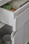 MOBILI 2G - Credenza 3 porte 3 cassetti Legno massello di abete grezzo 150x50x95 (3321)