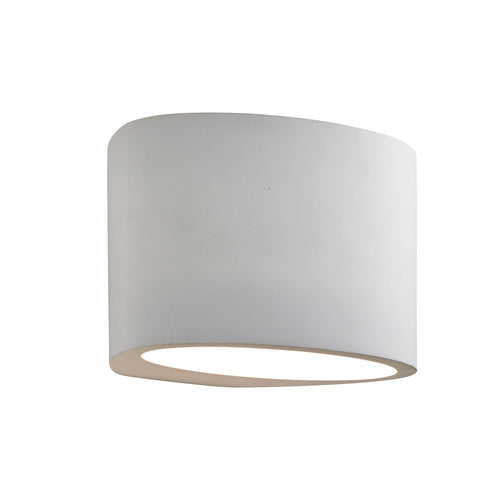 Applique Grande Moderna Malta Gesso Bianco 1 Luce G9