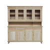 MOBILI 2G - Cristalliera 4 porte 4 cassetti Legno grezzo 196x43x208