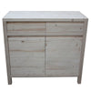 MOBILI 2G - Credenza 2 porte 2 cassetti Legno massello di abete grezzo 104x50x95 (3312)