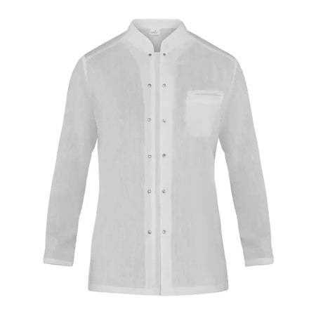 Giacca Alba Bianco Giacca Cuoca Finto Lino No Stiro Traspirante