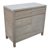 MOBILI 2G - Credenza 2 porte 2 cassetti Legno massello di abete grezzo 104x50x95 (3312)