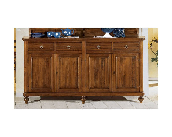 MOBILI 2G - Credenza 4 porte 4 cassetti Legno grezzo 198x50x107 (1620)