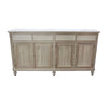 MOBILI 2G - Credenza 4 porte 4 cassetti Legno grezzo 198x50x107 (1620)