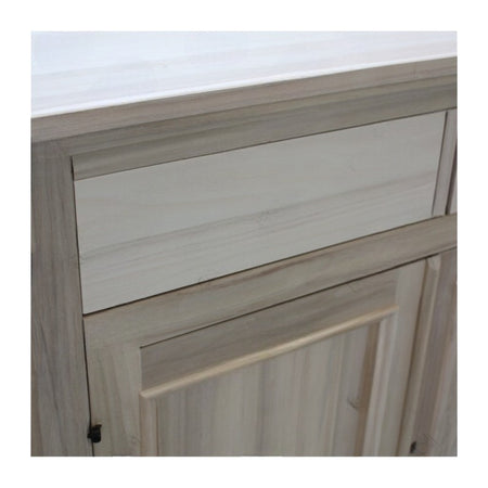 MOBILI 2G - Credenza 4 porte 4 cassetti Legno grezzo 198x50x107 (1620)