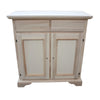 MOBILI 2G - Credenza 2 porte 2 cassetti Legno grezzo 90x40x94 (5011)