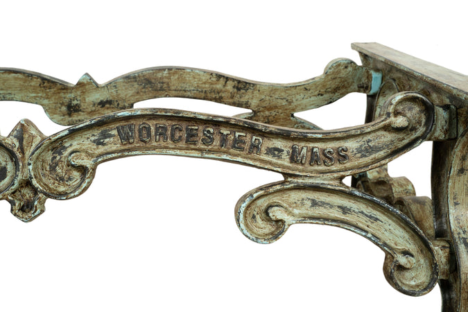 Biscottini Biscottini Base Tavolo Ghisa Anticata Robusta Stabile 127x69x43 Per Piani