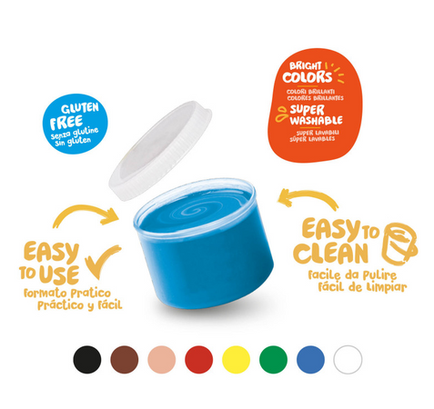 Carioca Baby, Tempera a Dita Colori Assorti da 50 ml