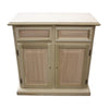 MOBILI 2G - Credenza madia classica 2 porte 2 cassetti Legno grezzo 82x41x84 (205)