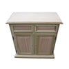 MOBILI 2G - Credenza madia classica 2 porte 2 cassetti Legno grezzo 82x41x84 (205)