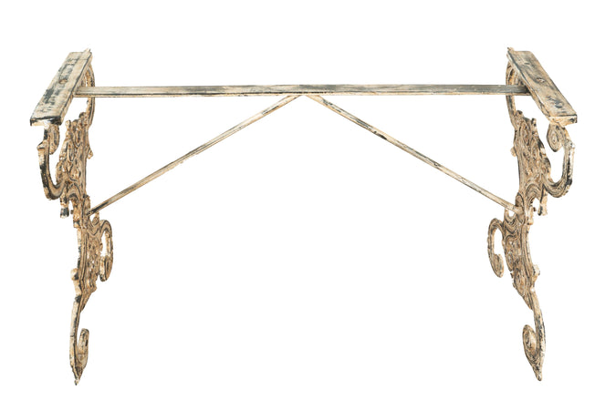 Biscottini Base tavolo ghisa Biscottini finitura anticata robusta 122x48x75 per piani