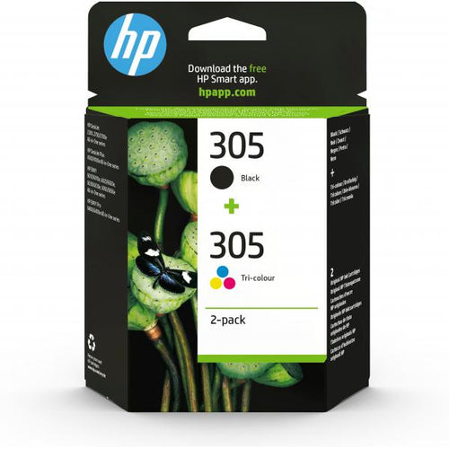 HP 305 2-PACK (6ZD17AE) - BLACK + TRI-COLOR - CARTUCCIA ORIGINALE