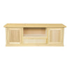 MOBILI 2G - Porta tv 2 porte 1 cassetto a giorno Legno grezzo 160x45x56