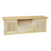MOBILI 2G - Porta tv 2 porte 1 cassetto a giorno Legno grezzo 160x45x56