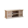 MOBILI 2G - Porta tv 4 cassetti 2 vani a giorno Legno grezzo 120x50x53