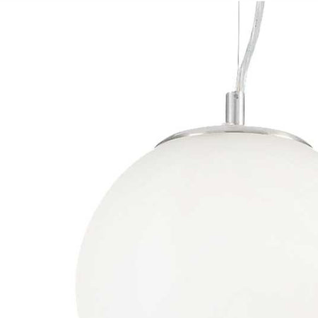 Lampadario moderno Ideal Lux MAPA BIANCO SP1 032139 E27 LED vetro sospensione