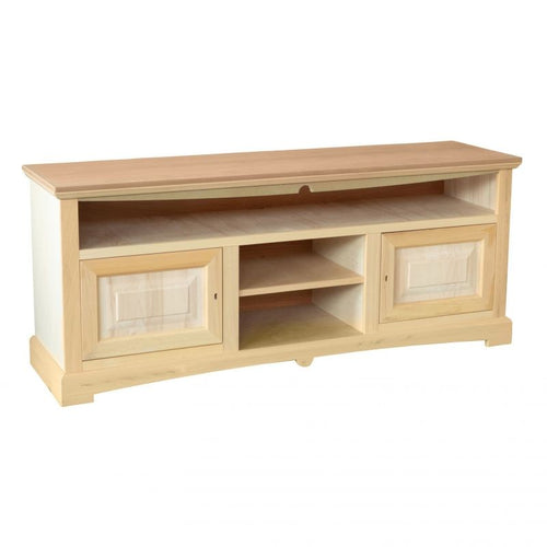 MOBILI 2G - Porta tv 2 porte 3 vani a giorno Legno grezzo 170x46x69