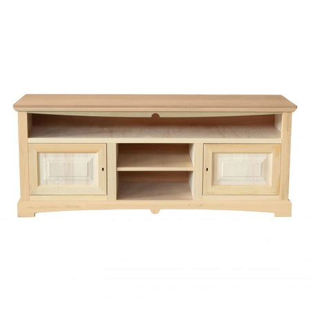 MOBILI 2G - Porta tv 2 porte 3 vani a giorno Legno grezzo 170x46x69