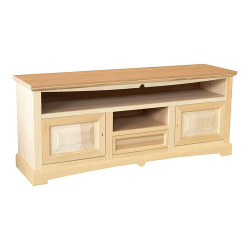 MOBILI 2G - Porta tv 2 porte 1 cassetto legno grezzo 170x46x69