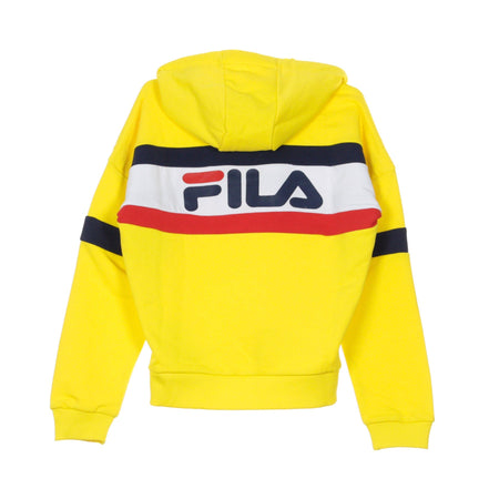 FILA Felpa Leggera Cappuccio Corta Donna Ella Empire Yellow/bright White/black da donna