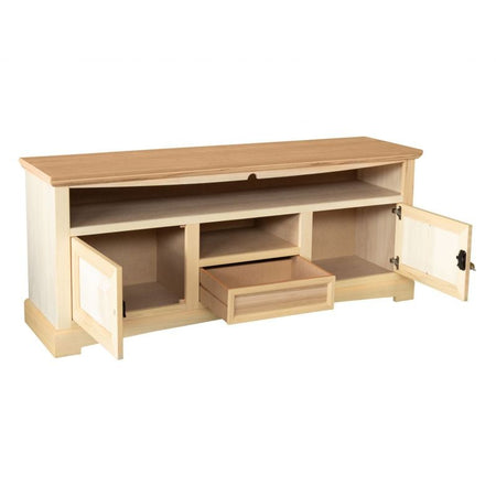 MOBILI 2G - Porta tv 2 porte 1 cassetto legno grezzo 170x46x69