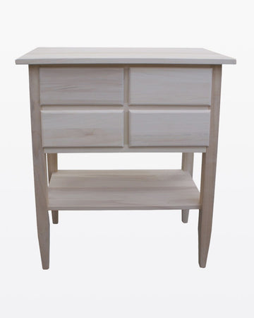 MOBILI 2G - Porta tv 4 cassetti 1 ripiano legno grezzo 68x39x80 (972)