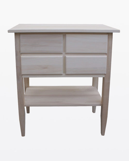 MOBILI 2G - Porta tv 4 cassetti 1 ripiano legno grezzo 68x39x80 (972)