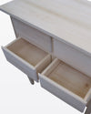 MOBILI 2G - Porta tv 4 cassetti 1 ripiano legno grezzo 68x39x80 (972)
