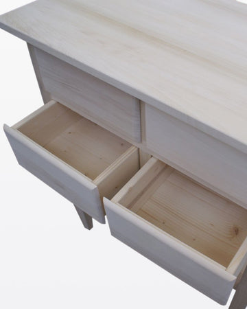 MOBILI 2G - Porta tv 4 cassetti 1 ripiano legno grezzo 68x39x80 (972)