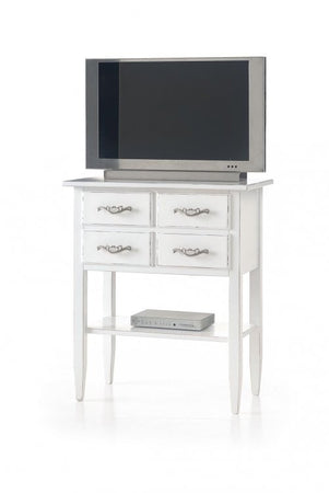 MOBILI 2G - Porta tv 4 cassetti 1 ripiano legno grezzo 68x39x80 (972)