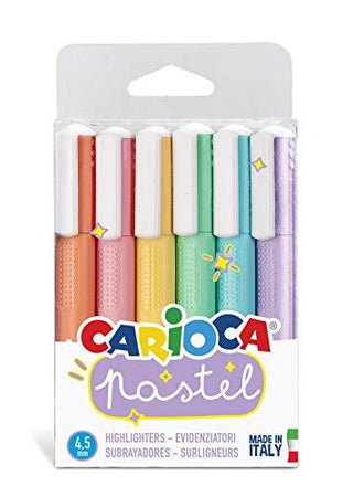 Carioca Evidenziatori Pastel, confezione da 6 Pz
