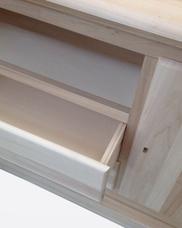 MOBILI 2G - Porta tv 2 porte 2 cassetti legno grezzo 110x45x68 (5001)