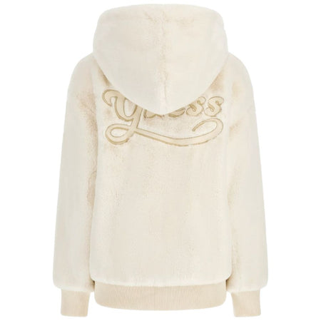 Guess giacca pelliccia bianca LUCREZIA W5BL66 W3890 G012