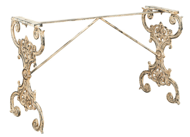 Biscottini Base tavolo ghisa Biscottini finitura anticata robusta 122x48x75 per piani